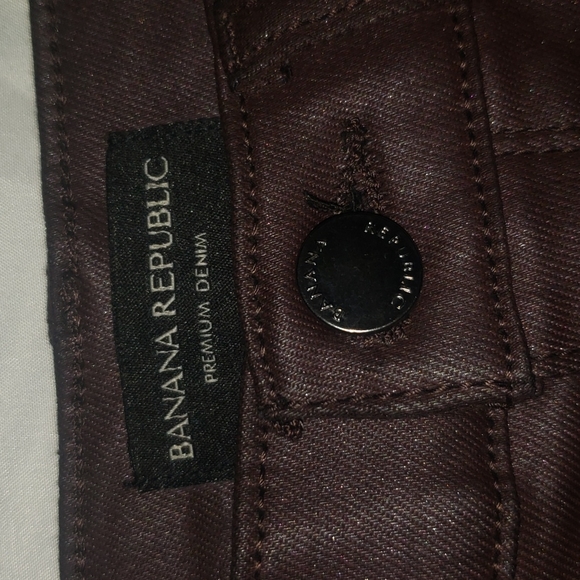 Jeans/ banana republic size 26 dark winw color. - Picture 6 of 7